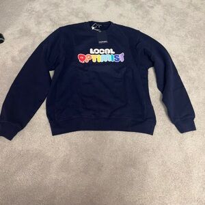 Madhappy Navy Crewneck Sweater with Colorful Logo NWT never worn!!